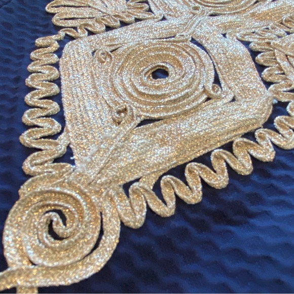 LILLY PULITZER Navy “Junie” Shift Dress with Gold Embroidered Detailing, Size 4 - Picture 4 of 16